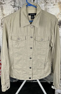Chaqueta de pana tostada para mujer Calvin Klein talla L Foto 1 de 4