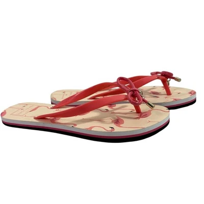 Sandalias chanclas Kate Spade New York rosa flamenco con lazo para mujer talla 7M Foto 1 de 4
