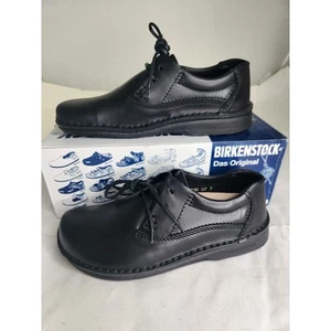 Birkenstock Memphis Shoes Women’s Size 6 EU 37 Schwarz Black Leather - New - Picture 1 of 8