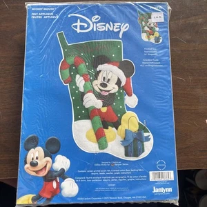 Janlynn Disney Mickey Felt Applique Stocking Kit #1133-65 Santa 2004 Craft - Picture 1 of 5