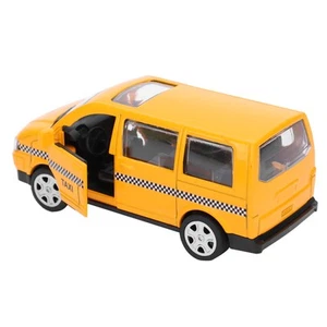 1 1:32 Taxi Model Simulation Car Toy Alloy Cab Vehicle Pull Back Sound - Picture 1 of 18