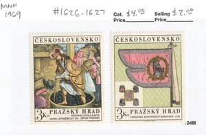 Checoslovaquia #1626-1627 "Tesoros artísticos del Castillo de Praga" MNH 1969 - Imagen 1 de 1