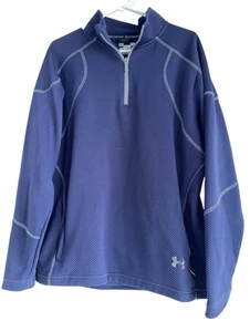 Under Armour UA Fuego Men's Pullover 1/4 Zip Jacket Size L Navy Blue - Picture 1 of 5