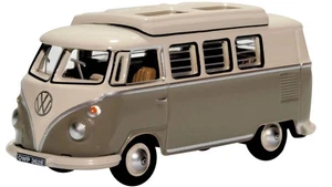 OXFORD DIECAST,VOLKSWAGEN Type 1 Camper Gris souris et blanc perle, 1/76, OXF... - Foto 1 di 3