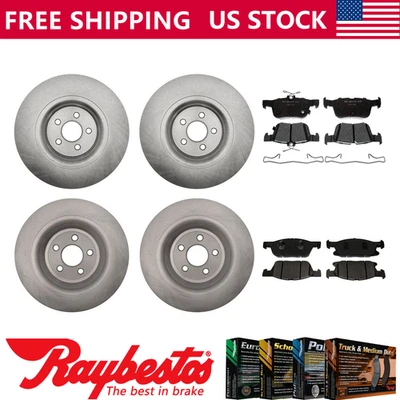 Rotores de freno delanteros traseros y pastillas de freno de cerámica Raybestos para Lincoln Nautilus 2019 Foto 1 de 4