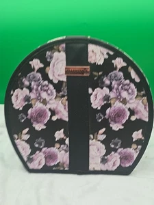 Ellen Tracy Reisetasche Blumenmuster Logo Kosmetik Make-up Reißverschluss  - Bild 1 von 9
