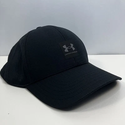 UNDER ARMOUR Iso-Chill ArmourVent Flex Fitted Mens Hat-L/XL - Black - Image 1 of 4