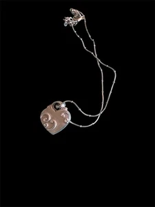 BRIGHTON Silver HEART SHAPED LOCKET Scroll Boho NECKLACE Retired Never Worn - Picture 1 of 2