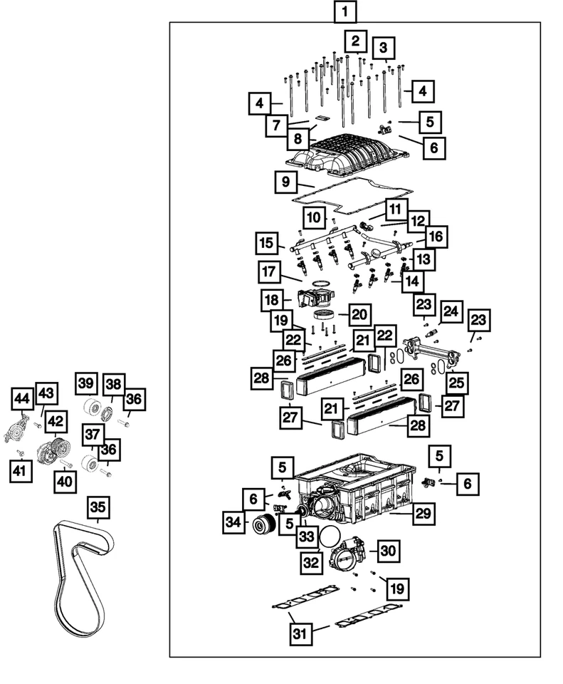Kit colector de agua Mopar genuino 68267541AA Foto 1 de 1