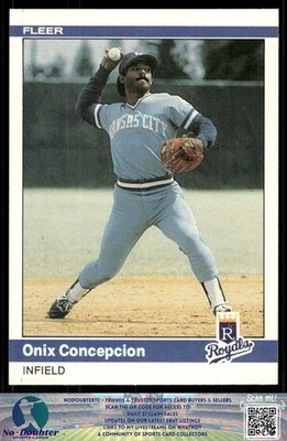 1984 Fleer #345 Onix Concepcion Kansas City Royals 84FB - Image 1 of 2