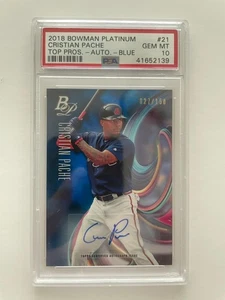 Bowman Platinum 2018 Cristian Pache Top Pros. Auto Blue #21 GEM MT 10 - Picture 1 of 2