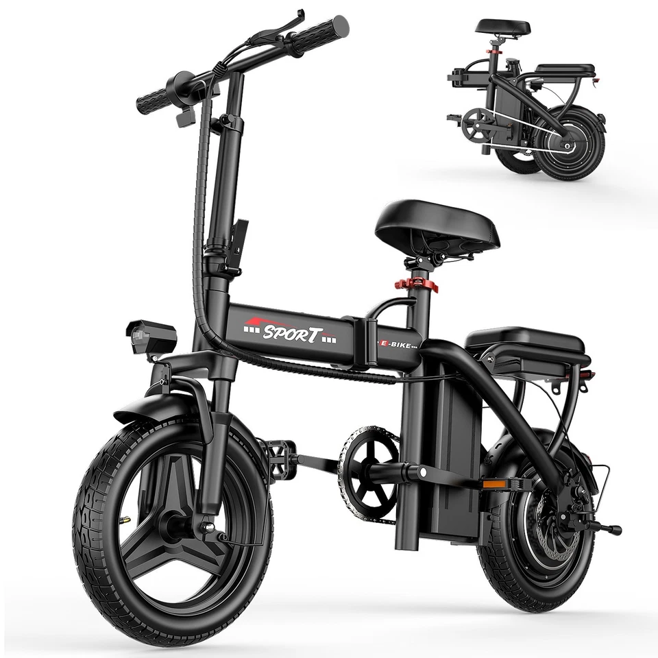 Bicicleta Eléctrica para Adultos, Batería Extraíble Litio 48V 10AH, 560W Plegable Foto 1 de 4