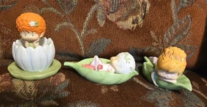 3 Vtg Herself the Elf Meadow Morn Snowdrop Porcelain Dolls Figurines - Picture 1 of 9