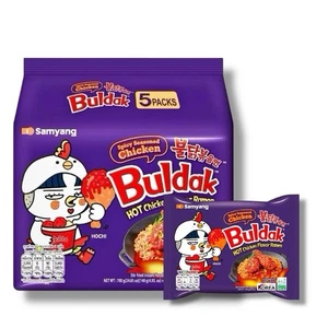 Samyang Buldak Halal Spicy Seasoned Chicken 5 X 140g Packs Best Before 29/09/25 - Picture 1 of 6
