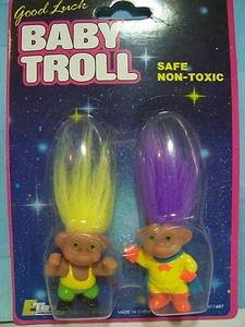 "GOOD LUCK BABY TROLL DUO, MUSCLE MAN & SUPER TROLL - Muñecas Soma Troll de 2" - NUEVAS - Imagen 1 de 4