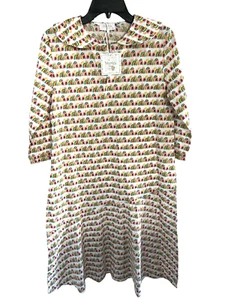 Hadas Girls Rainbow Printed Dress Colorful Round Collar Sz 16 NEW - Picture 1 of 7