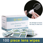 100pcs Disposable Lens Cleaning Paper Glasses Wet Towels Glasses Cl.cf