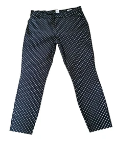 Women’s GAP Signature Skinny Ankle Casual Pants Size 12 Black Argyle - Picture 1 of 3