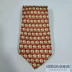 Corbatas de colección Giorgio Armani 100 % seda con motivo de elefante - Imagen 1 de 9