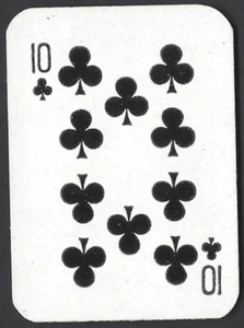 CARRERAS - MINIATURE PLAYING CARDS - TEN CLUBS - Picture 1 of 2