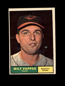 1961 Topps Baseball #295 Milt Pappas (Orioles) NM  #A
