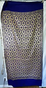 Tovaglia Accento Lancio Blu Reale Filo Oro Colore Brillante 36”x78” - Foto 1 di 7