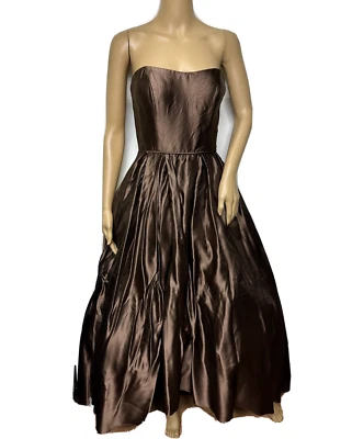 Betsy & Adam Satin Party/Cocktail/Wedding Ball Gown Petites Size 14P - Image 1 of 3