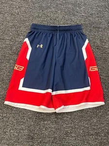 Under Armour UA HeatGear Mens Basketball Shorts Red-Blue - Picture 1 of 5