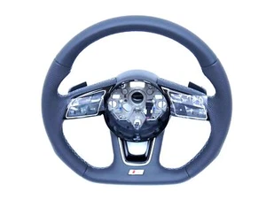 Original 8Y0419091Q QQT Audi RS3 S3 8Y Sport Lederlenkrad abgeflacht silbgr.naht - Bild 1 von 8
