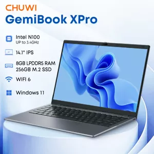 CHUWI 14.1in GemiBook XPro Laptop Intel N100 Quad-Core 3.4GHz 256G SSD Windows11 - Picture 1 of 16
