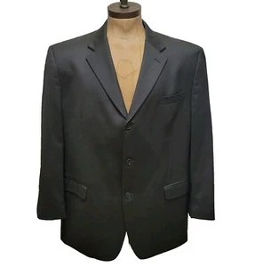 Jones New York Sportscoat Men 46R Army Green 3 Button Wool Blend Blazer Jacket - Picture 1 of 20