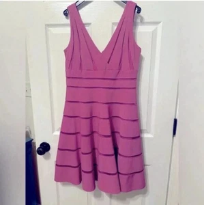 JS Collections Fuschia A Line Dress Size 10 - Picture 1 of 4