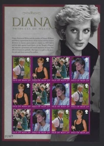 ISLE OF MAN 2017 DIANA PRINCESS OF WALES LIMITED EDITION SHEET UNMOUNTED MINT, - Picture 1 of 1
