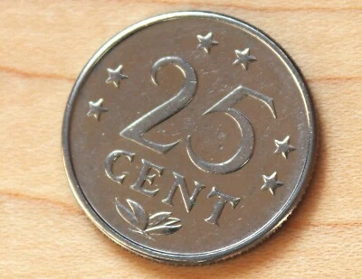 25 centavos Antillas Neerlandesas 1971 Foto 1 de 2