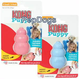 KONG Welpe X-SMALL Gummi Zahnen Hund Behandlung Kauen Spielzeug EXTRA KLEIN KP4 - Bild 1 von 3