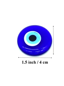 Glass Evil Eye Set of 6 Without Holes 4 cm Turkish Nazar Amulet Boho Home Decor - Picture 1 of 2