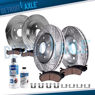 10pc Front Rear Drilled Brake Rotors Brake Pad for 2014 2015 2017 2018 Acura RLX - Изображение 1 из 4