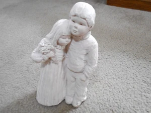 AUSTIN DEE CROWLEY OJOS BRILLANTES NIÑO NIÑA 1987 ESCULTURA 11" - Imagen 1 de 4