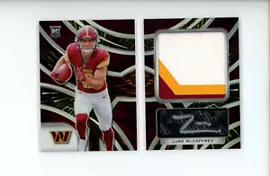 Folleto Spectra Luke McCaffrey #RGH-LMY Rookie Genesis 2024 reliquia automático 9/40 LEER - Imagen 1 de 9