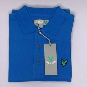 Lyle & Scott Green Eagle 100% Cotton Polo - S - Bright Blue RRP £45 - Picture 1 of 4