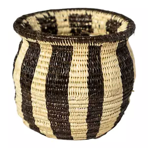 Small Black And White Stripe Rainforest Basket - Picture 1 of 11