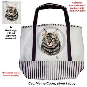 Bolso de Lona - Gato Maine Coon Plateado - Imagen 1 de 1