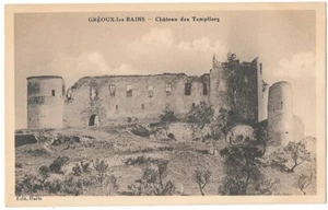 Gréoux-les-Bains 04 Château des Templiers CPA sépia non circulée non daté - Picture 1 of 2