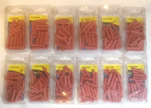 264 pc CALTERM 18-22 AWG RED INSULATED WIRE CRIMP BUTT CONNECTOR SPLICE TERMINAL - Picture 1 of 3