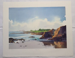 Douglas Chun (n.1932 Americano) "Day Break" Edizione Paesaggio Marino Isole Hawaii 76/125 - Foto 1 di 7