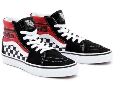 VANS Off The Wall Sk8-Hi Checkered Black Red Sneaker Shoes Men's 4 Women's 5 - Image 1 of 4