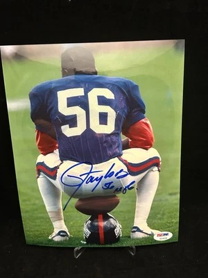 Lawrence Taylor Signed New York Giants 8x10 Photo PSA DNA COA HOF - Image 1 of 4