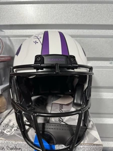 Baltimore Ravens Ray Lewis full-size Lunar/Purple Authentic helmet auto, not rep - Picture 1 of 7