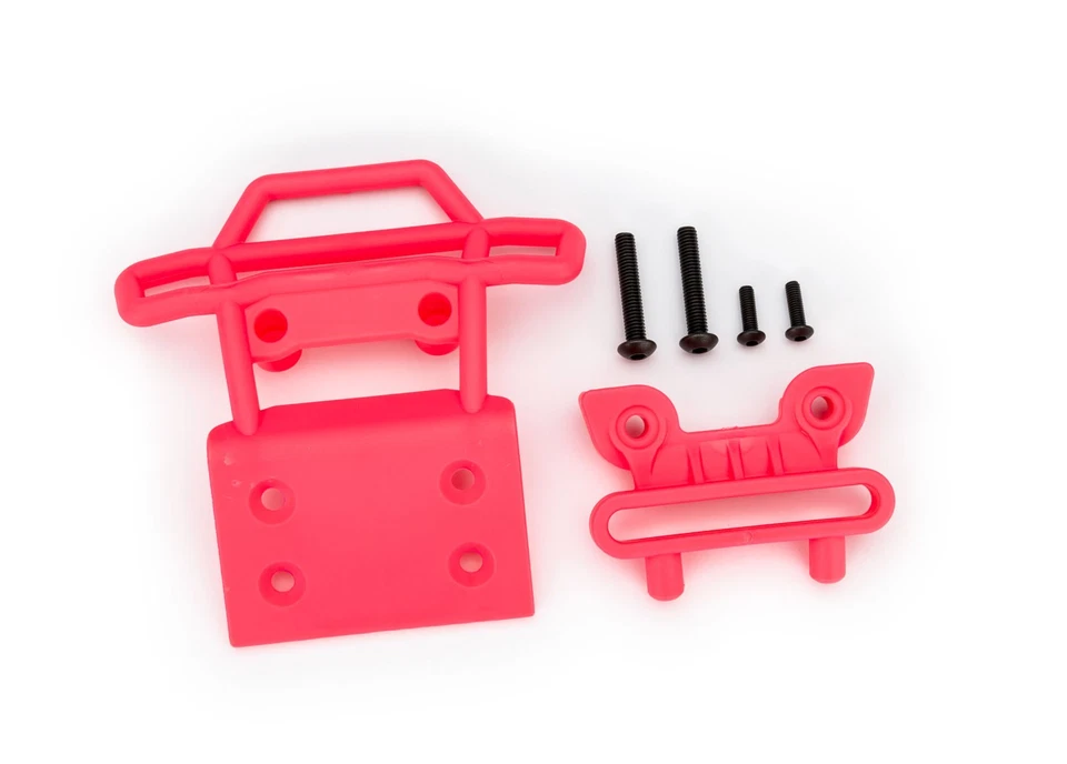 Traxxas 1/10 Bigfoot 2WD BL-2s * Para-choque dianteiro com montagem e parafusos, rosa * 3621-PIN - Imagem 1 de 1