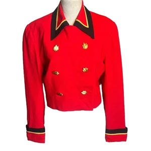 Giacca Blazer Vintage Lillie Rubin 8 Y2K Crop Bolero Doppiopetto Hong Kong - Foto 1 di 6